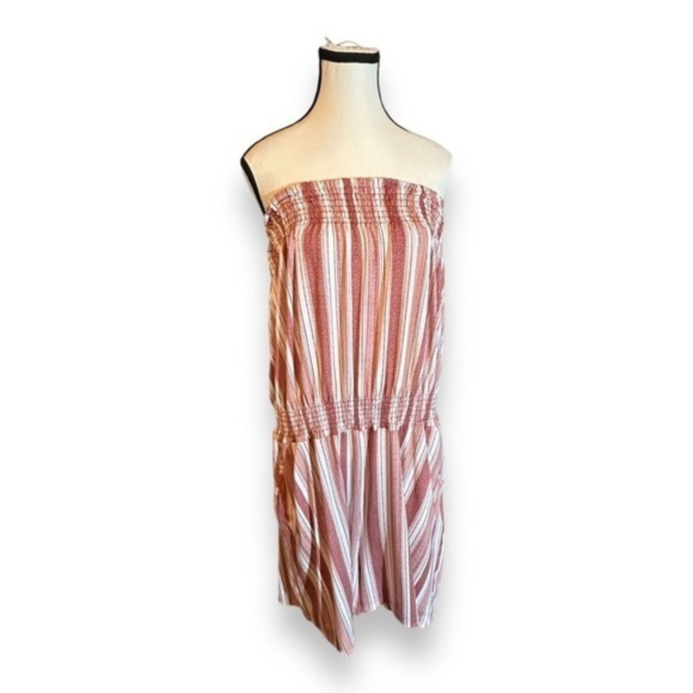 Women’s 2X Dusty Pink Orange Sleeveless Halter Romper With Pockets 2XL XXL 18 20